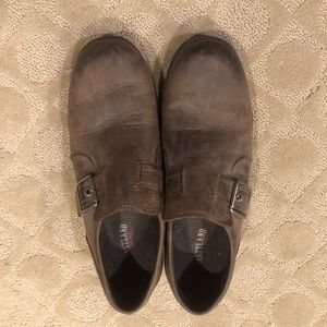 East land leather buckle loafers